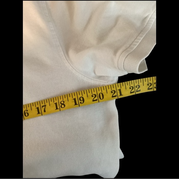 Tommy Hilfiger Cream Polo with Navy and Orange Accents, Size XL - Picture 9 of 10